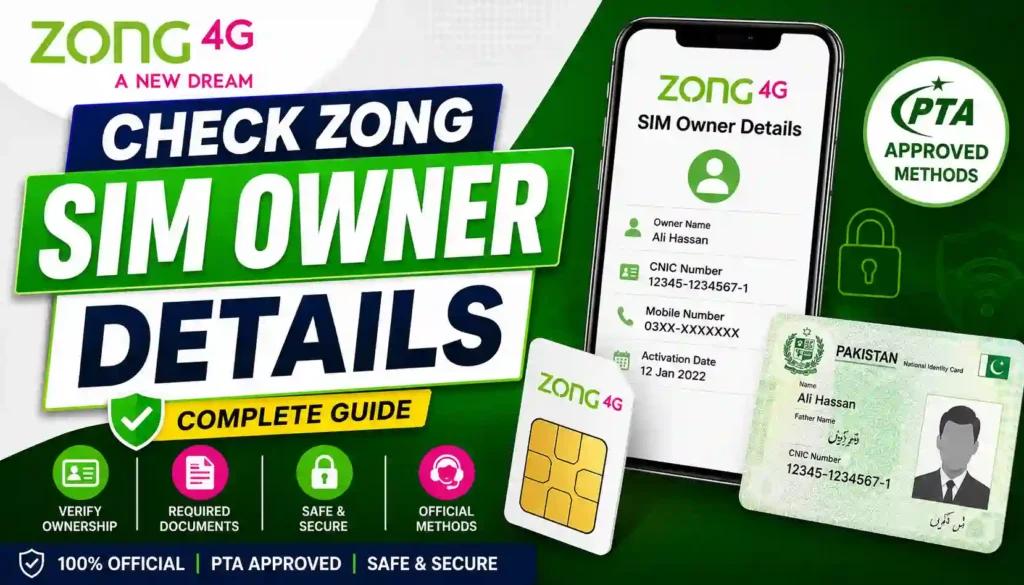 Check Zong Sim Owner Details